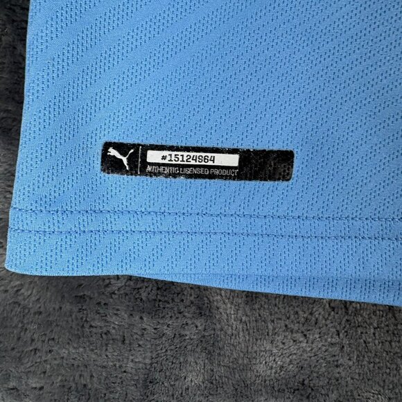 PUMA Manchester City 125 Years Jersey Men L Light Blue Purple Soccer Kit Futbol - Picture 5 of 10